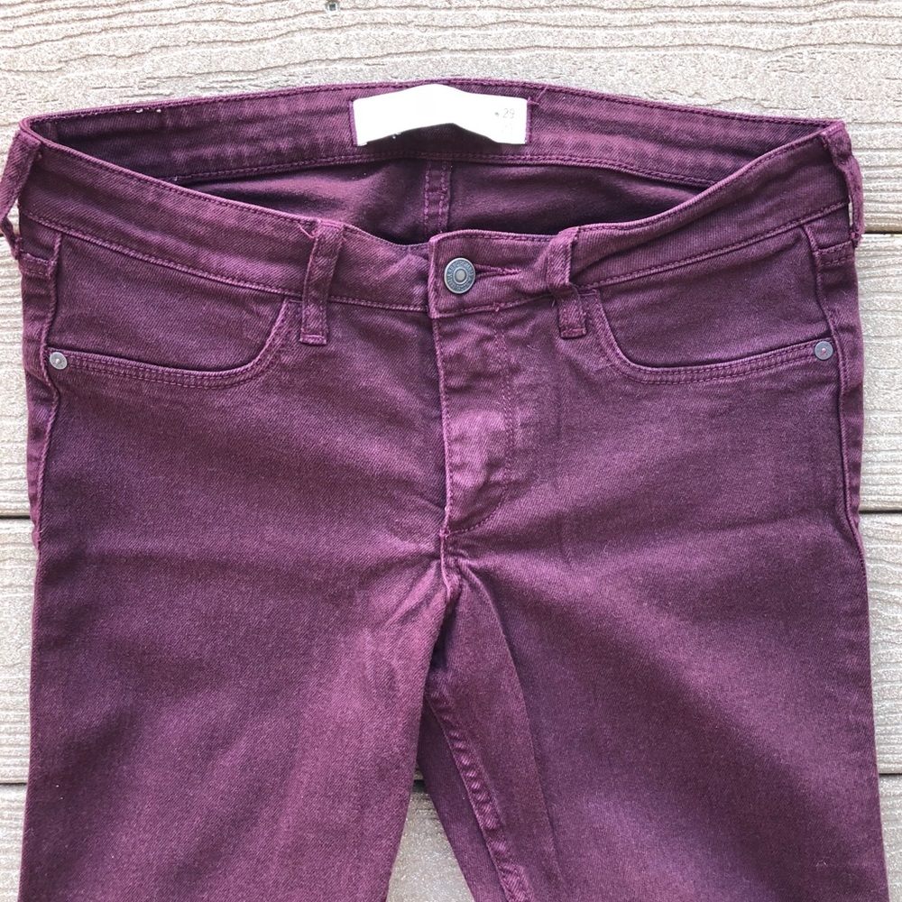 Wine Colored Skinny Jeans - Picture 2 of 4